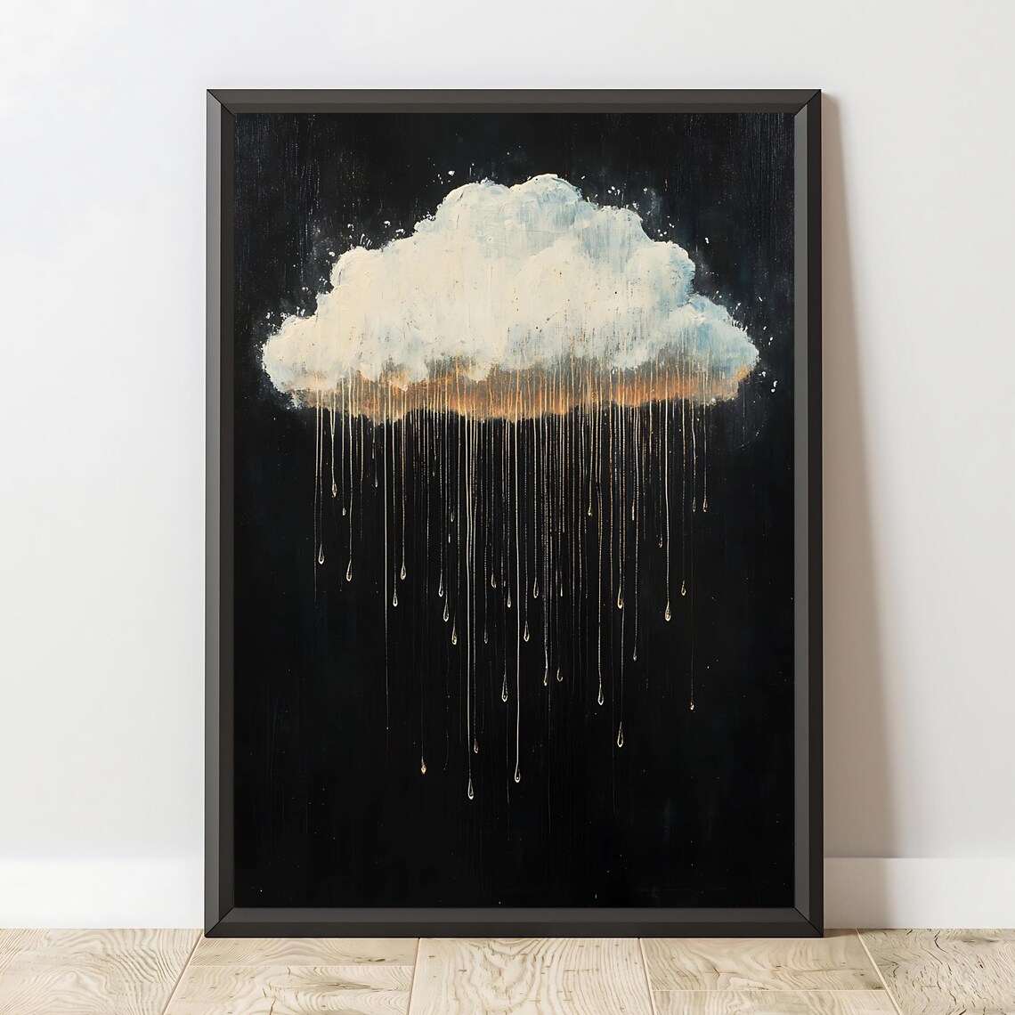 Dreamy Rain Cloud Minimalist Wall Art Print - Image 2