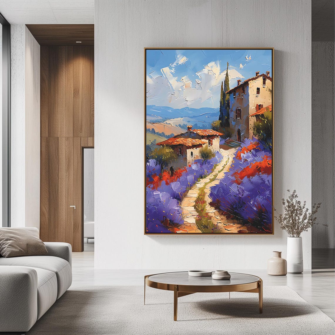 Tuscan Countryside Villa Lavender Fields Italy Travel Poster - Image 3