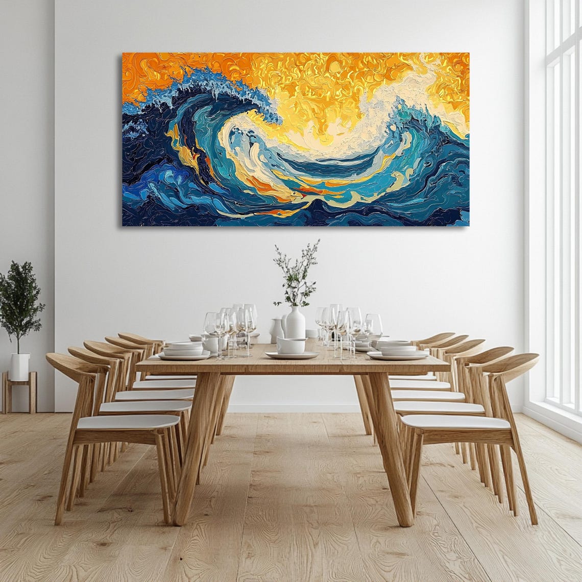 Ocean Wave Abstract Coastal Wall Art - Image 3