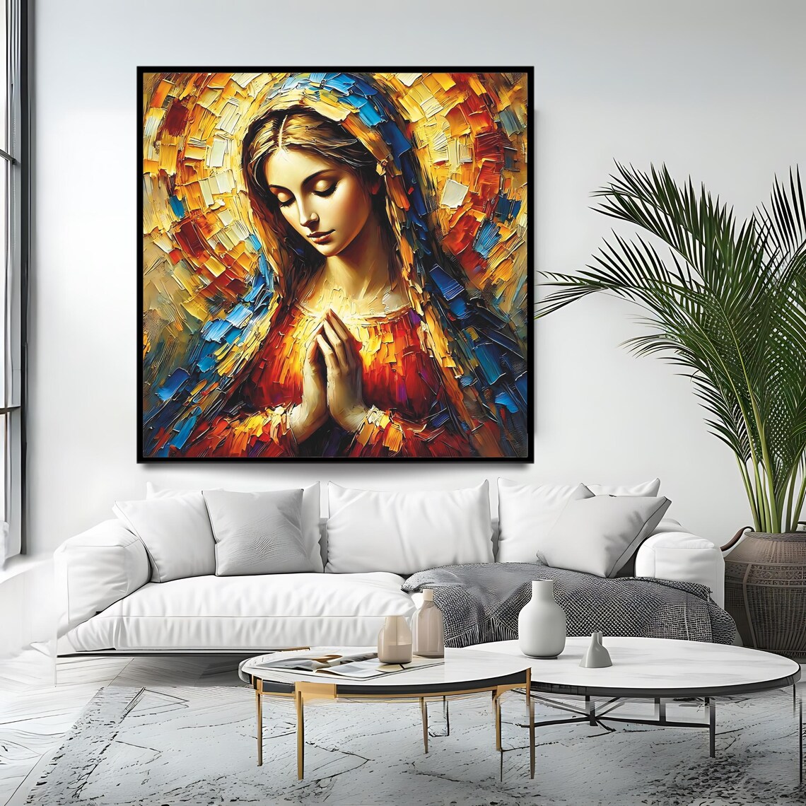 Virgin Mary Catholic Home Decor Wall Art Print - Image 4
