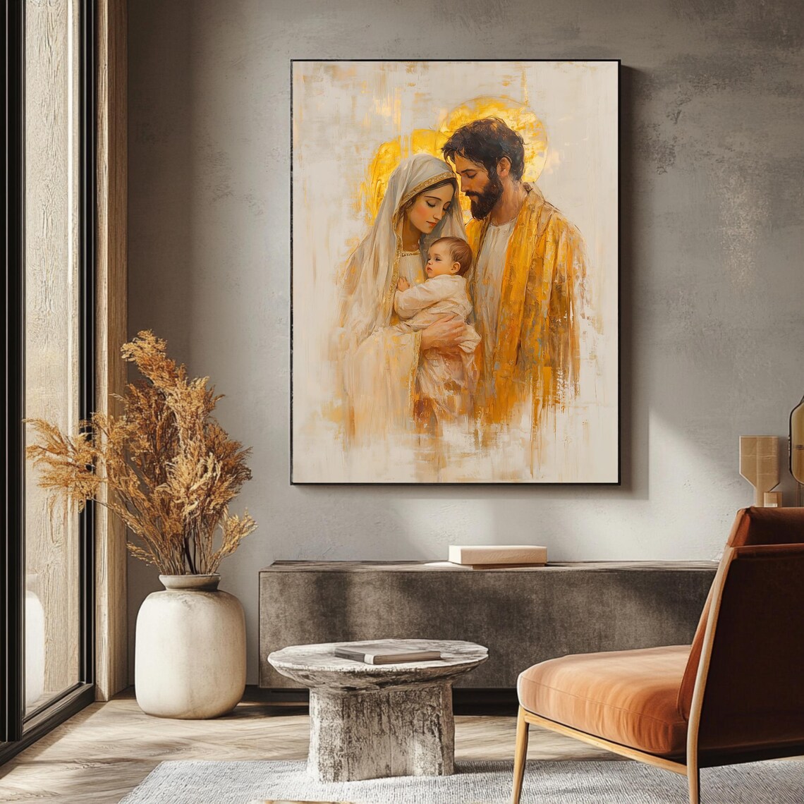 Holy Family Vintage Christian Wall Art Print - Image 3