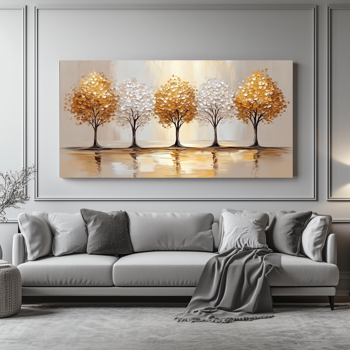 Gold Tree Wall Art, Elegant Nature Print - Image 4