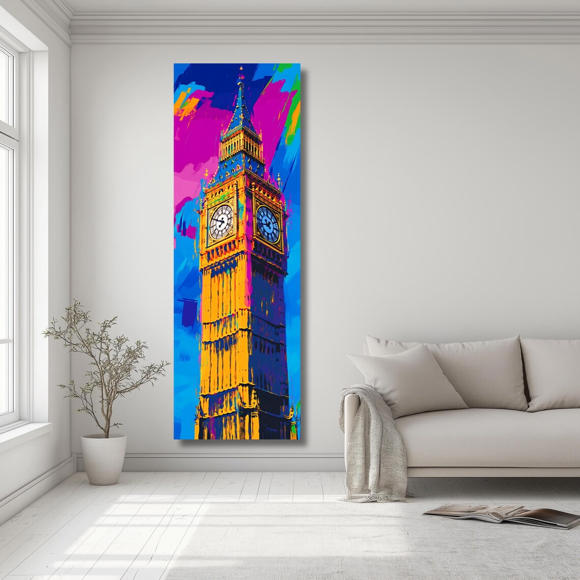 Big Ben London Pop Art Travel Poster for City Walls - Image 2