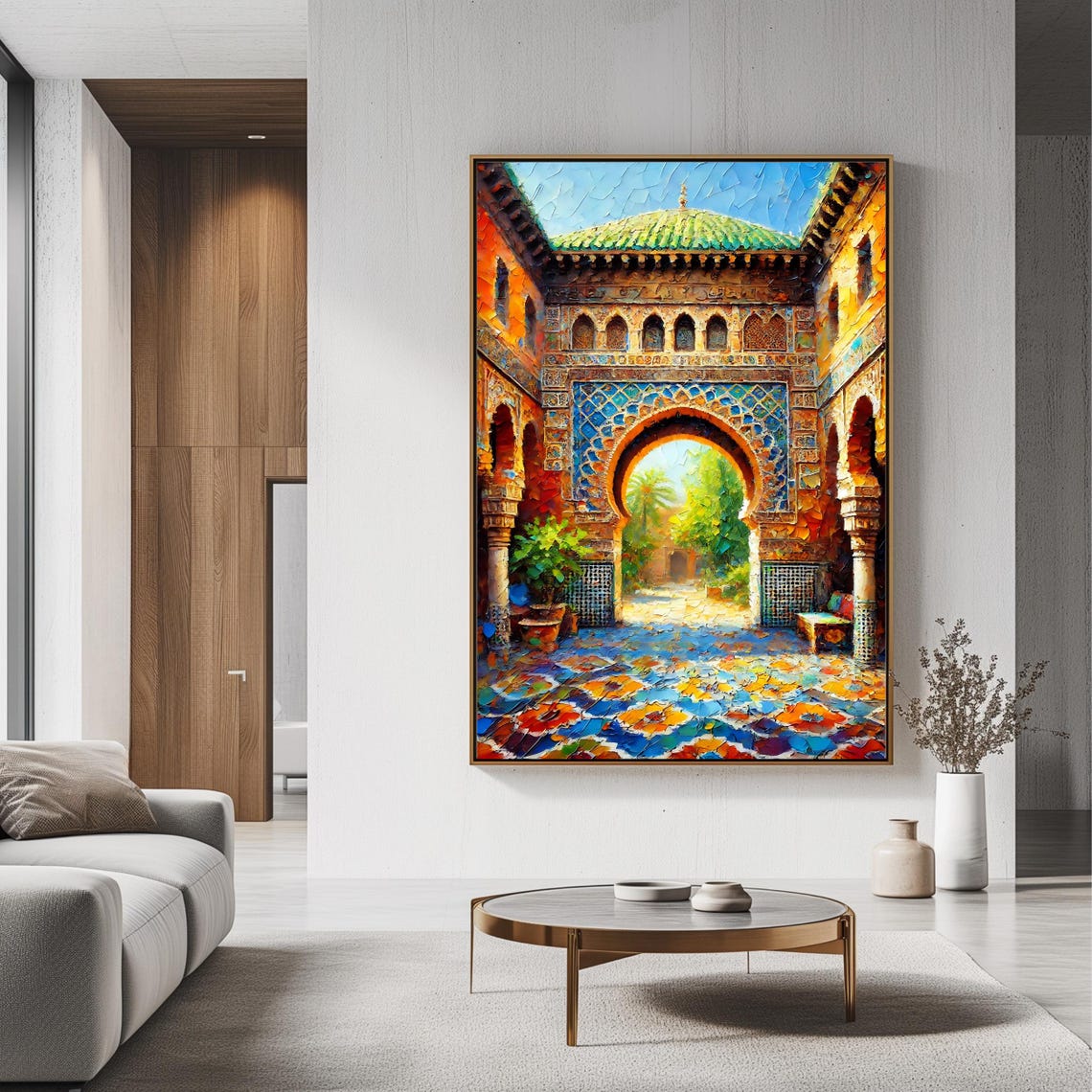 Moroccan Arch Print Art Moorish Architecture Vibrant Wall Art Instant Exotic Home Decor - Image 3