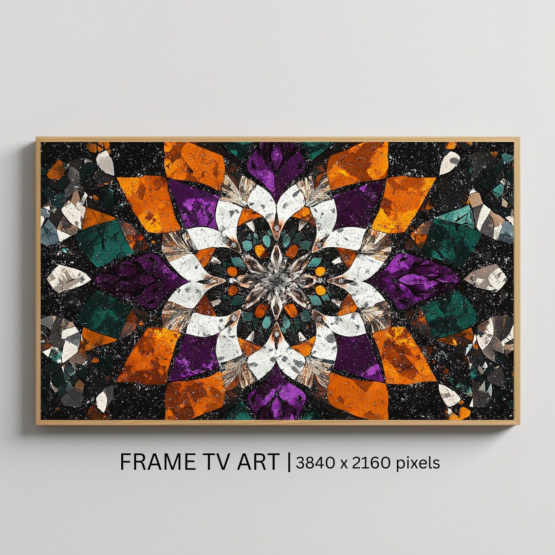 Islamic Mosaic Kaleidoscope Mandala Jewel Tones Ornamental Art Poster