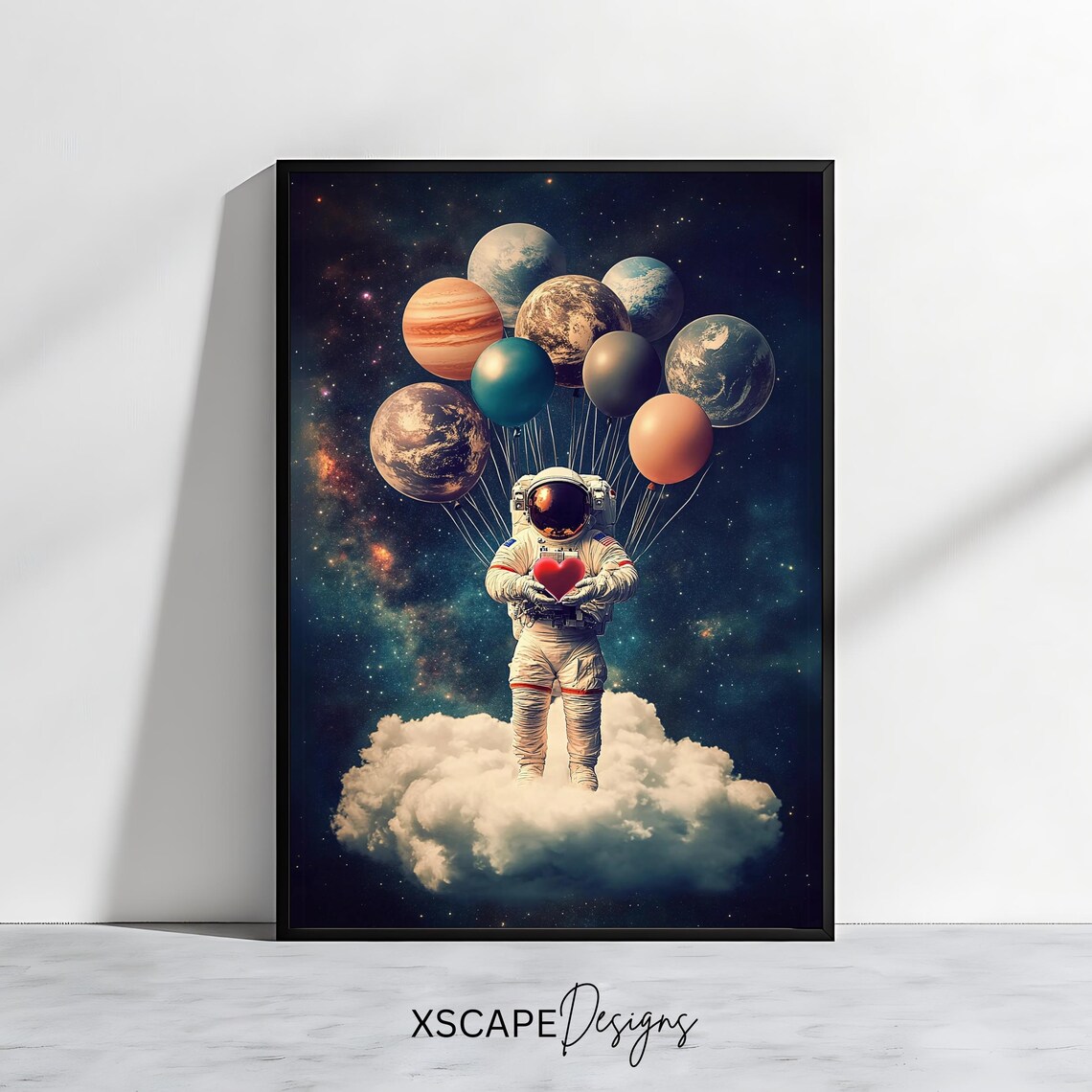 Astronaut Surreal Space Art, Modern Decor