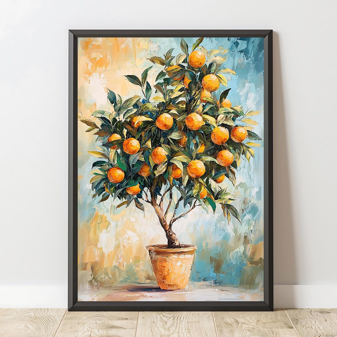 Orange Tree Art Print, Mediterranean Botanical - Image 3