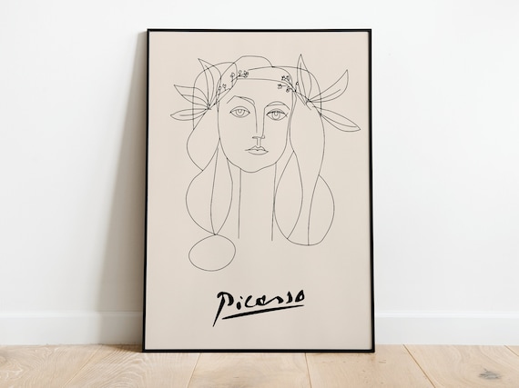 Picasso War and Peace Vintage Line Art Poster