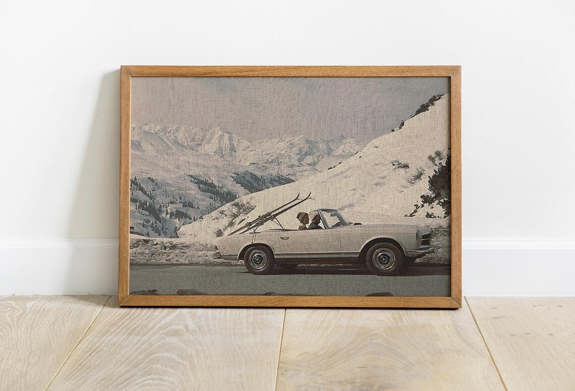 Vintage Retro Luxury Fashion Ski Poster Print - Image 3