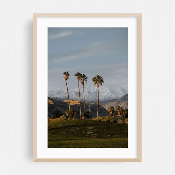 Palm Tree Print Mountain Wall Art Desert Framed Landscape Home Decor Nature Poster Tropical Fine Scenic Photography