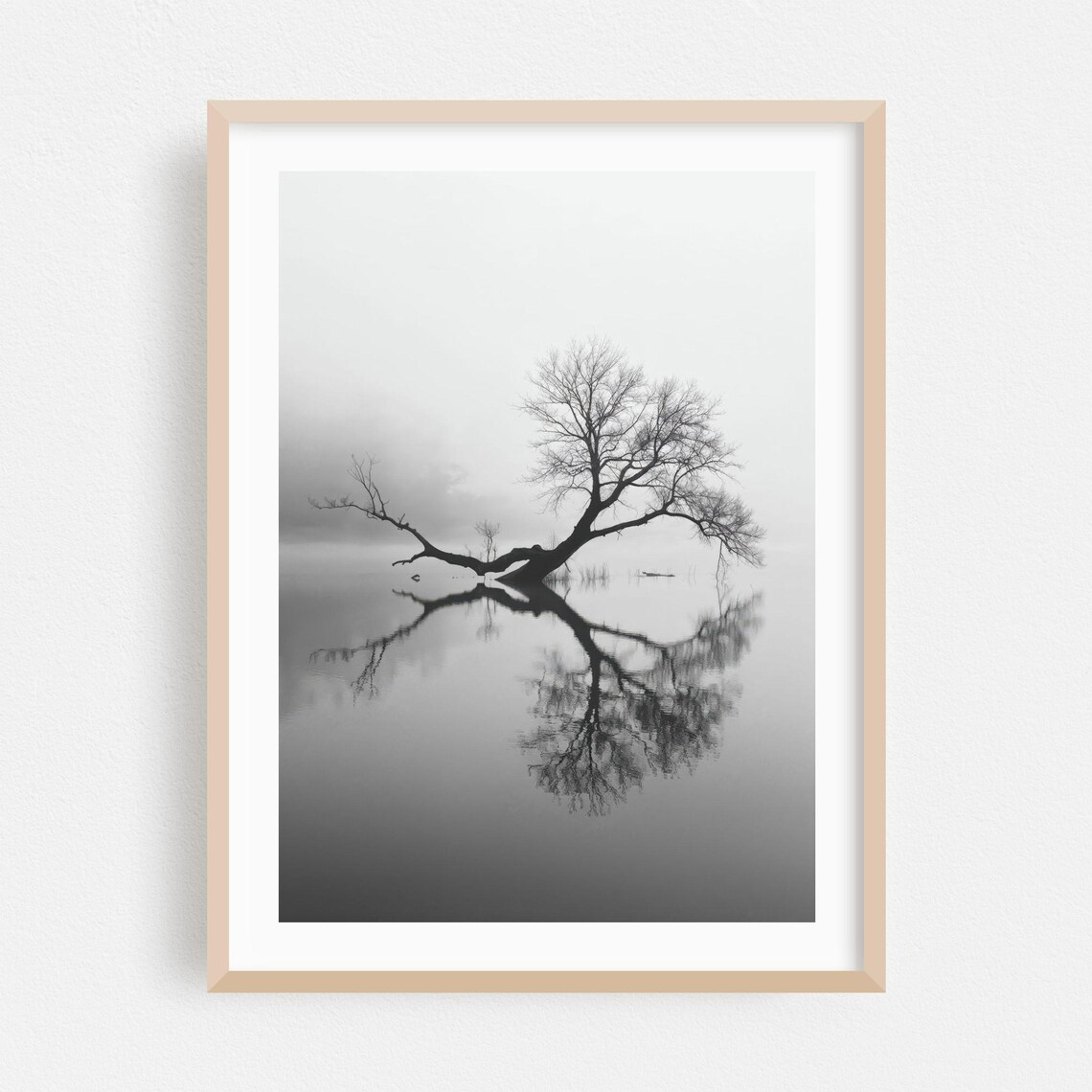 Black And White Alps Landscape Art Print