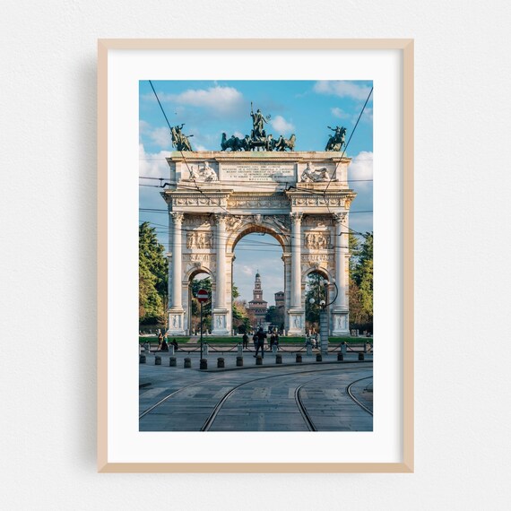 Milan Italy Arco Della Pace Street Photography Landmark Poster