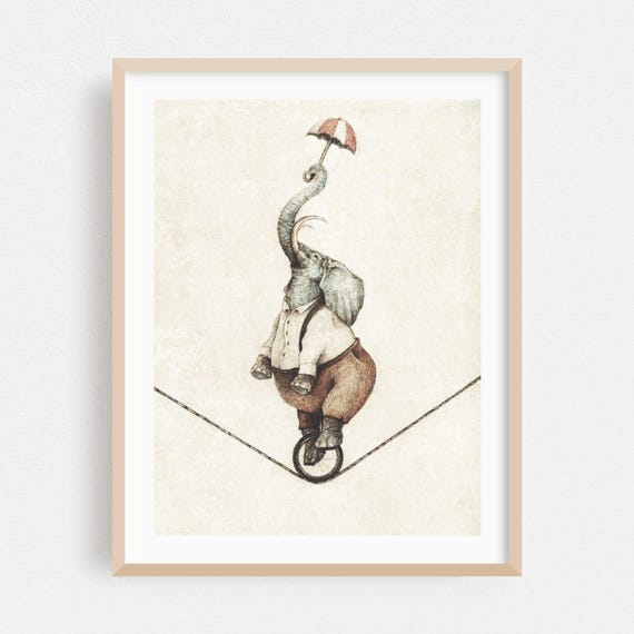 Surrealism Print Humor Wall Art Fantasy Framed Modern Home Decor Vintage Poster Drawing Fine Elliot