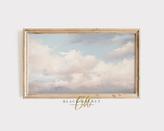 Frame Tv Art Cloud Print Vintage Cloud Painting Abstract Art For Frame Tv Modern Farmhouse Decor
