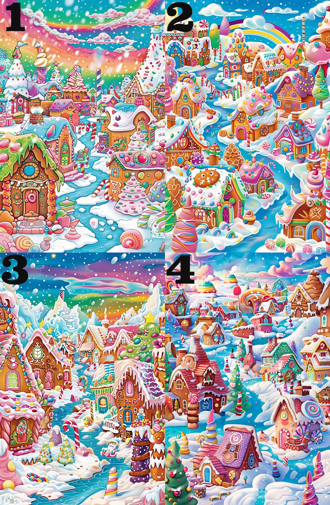 Christmas Cookies Village Jigsaw Puzzle2003005001000 Wood Whimsical Christmas Snowy Village Puzzlescharming Winter Village Folk Art - Image 4
