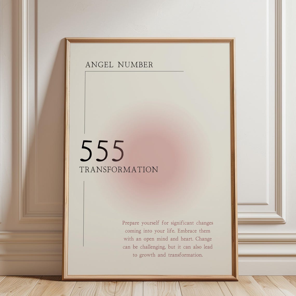 Angel Number 555 Minimalist Zen Poster