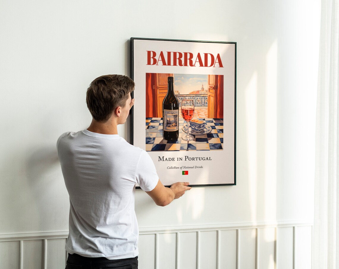 Bairrada On Azulejo Tile, Portugal Beverage Travel Poster - Image 3