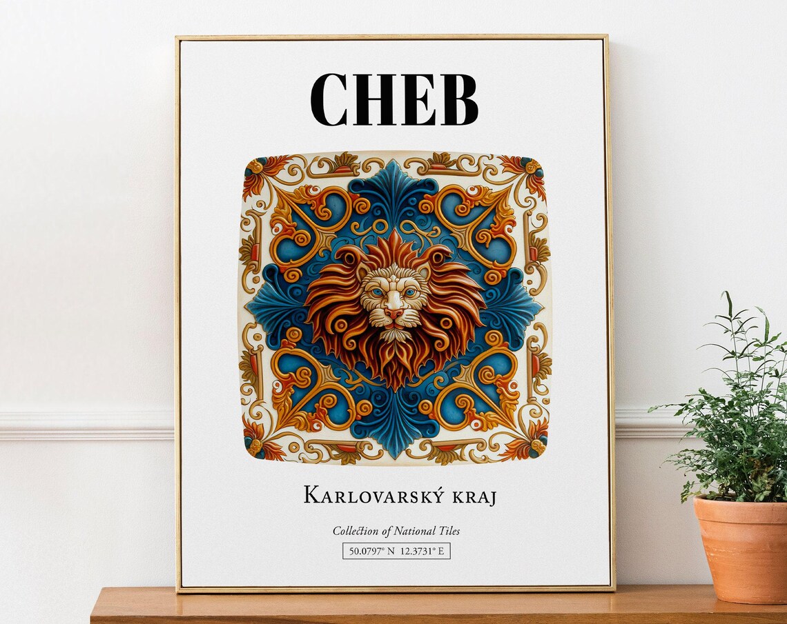 Cheb Czech Republic Heraldic Lion Art Print