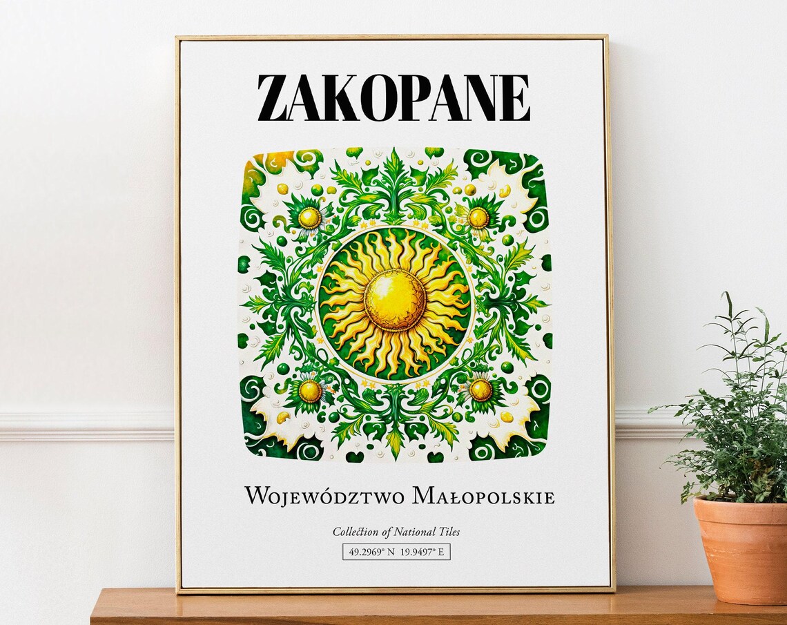 Zakopane Traditional Tile Pattern Art Print