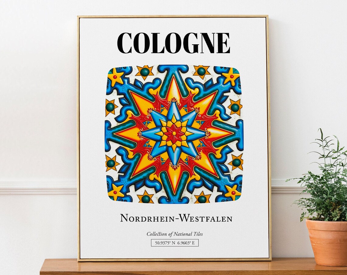Cologne Nordrheinwestfalen Germany Travel Poster