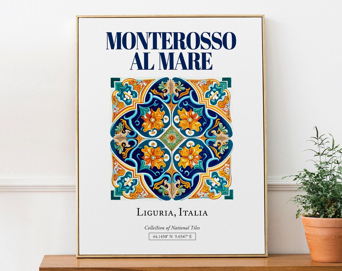 Monterosso Al Mare, Liguria Italy Travel Poster