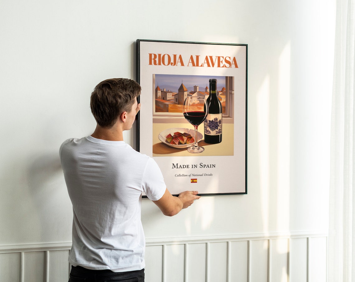 Rioja Alavesa On Maiolica Tile, Beverage Drink Poster - Image 3