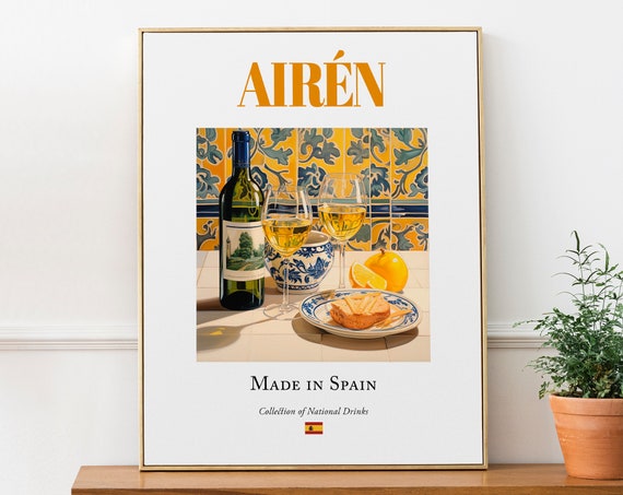 Airn Wine on Maiolica Tile, Castilla La Mancha Art Print