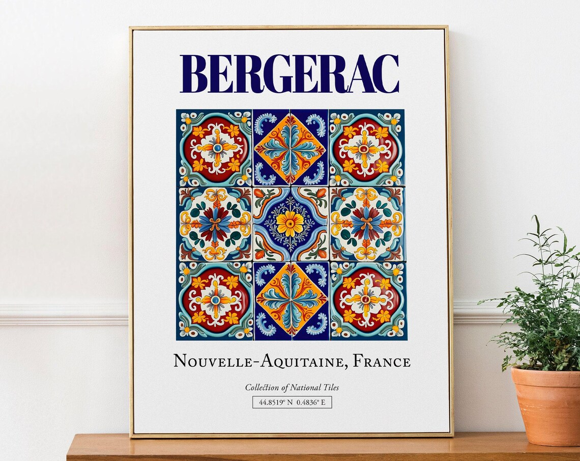 Bergerac Nouvelle-Aquitaine France Travel Poster