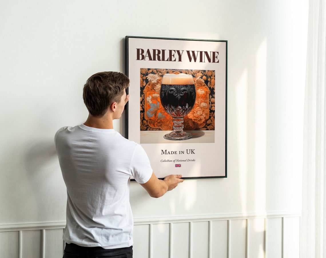Barley Wine Maiolica Tile, Traditional English Poster - Image 3