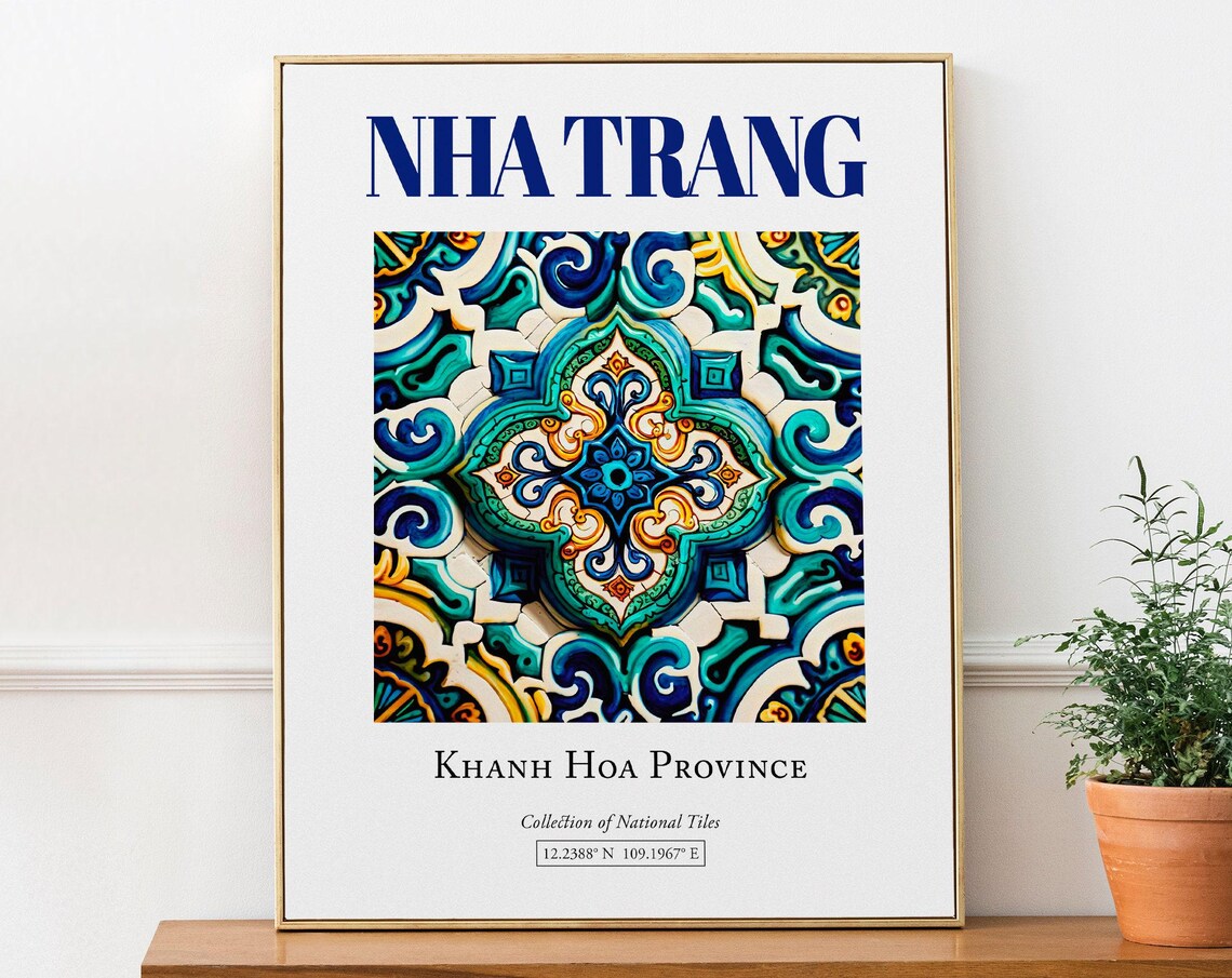 Nha Trang Vietnam Minimalist Travel Poster