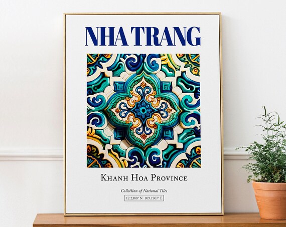 Nha Trang Vietnam Minimalist Travel Poster