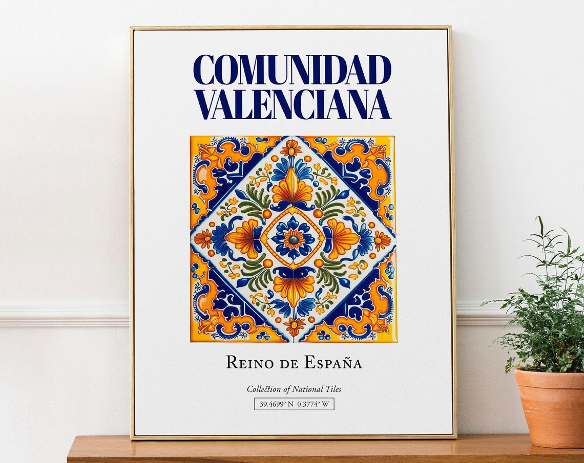 Comunidad Valenciana Spain Minimalist Travel Poster