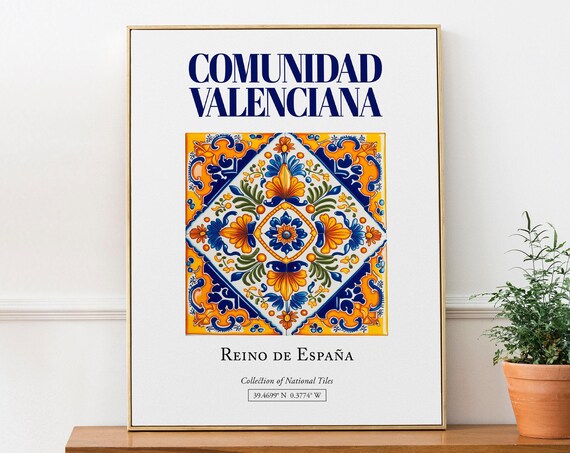Comunidad Valenciana Spain Minimalist Travel Poster