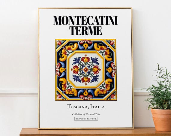 Montecatini Terme Toscana Italy Travel Poster