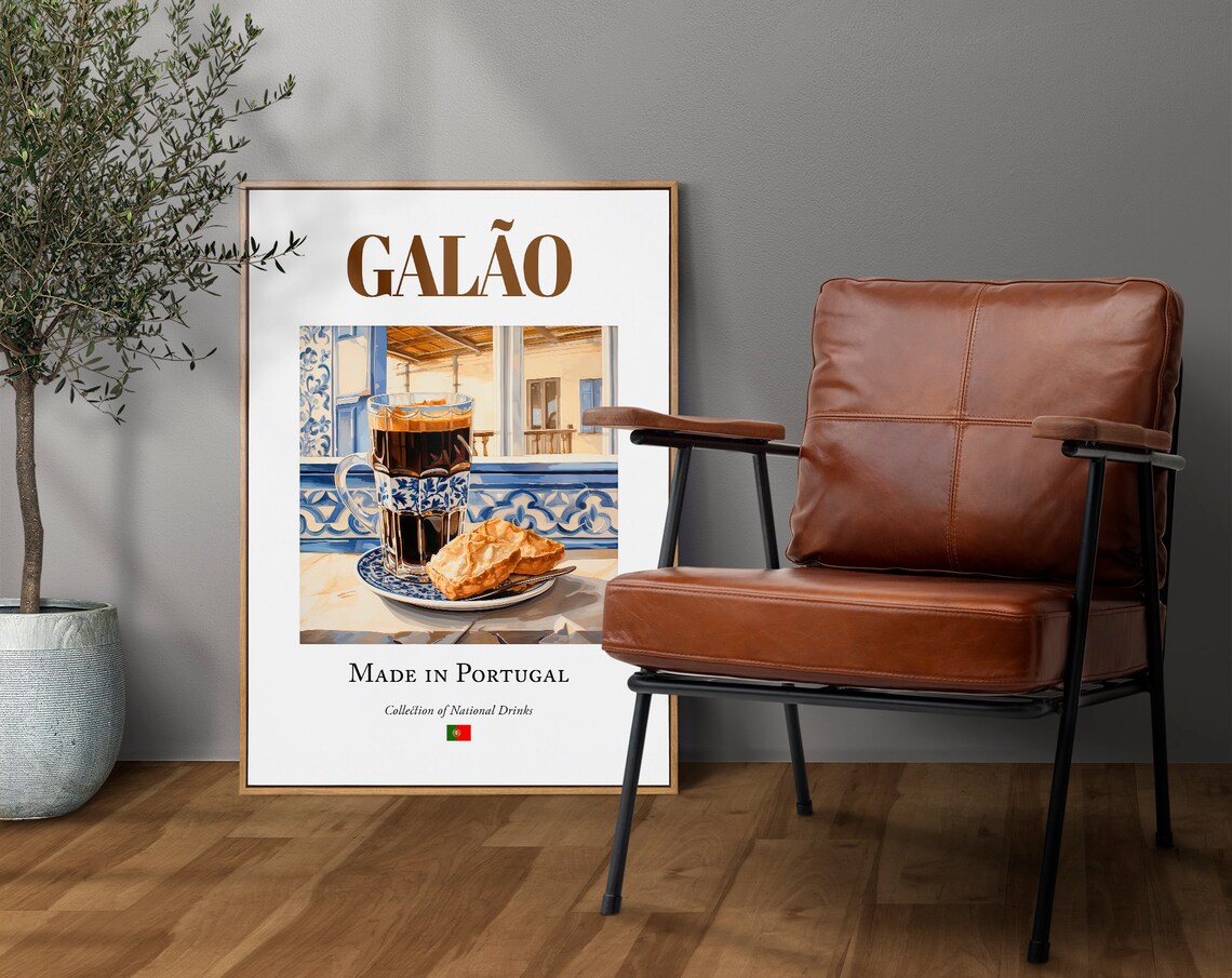 Galo on Azulejo Tile, Portugal Kitchen Bar Art Print - Image 4