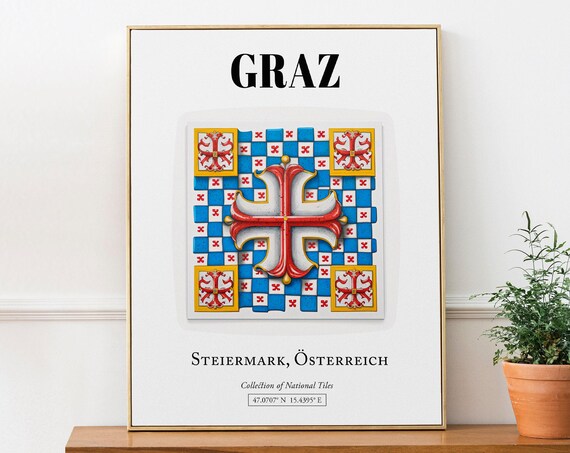 Graz Steiermark Austria Traditional Tile Pattern Art Print