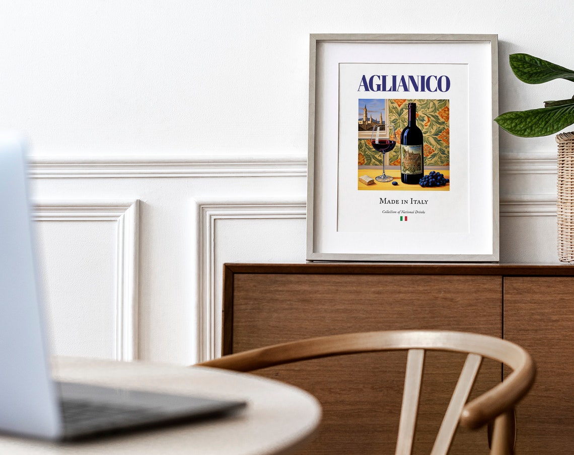 Aglianico Maiolica Tile, Traditional Italian Poster - Image 4