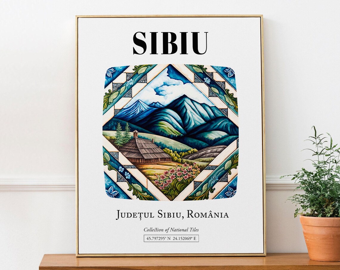Sibiu Romania Traditional Tile, Carpathian Mountains