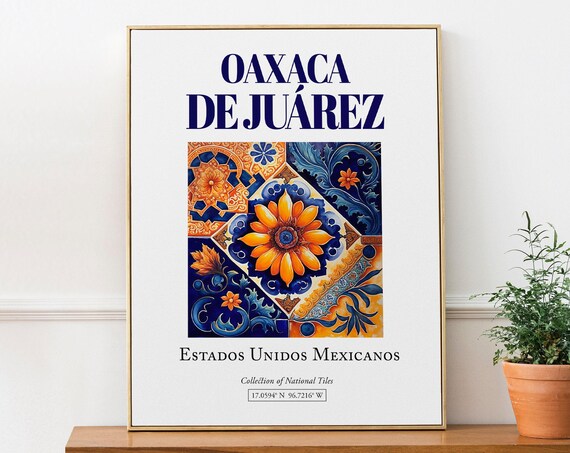 Oaxaca De Juarez Mexico Traditional Tile Art Print
