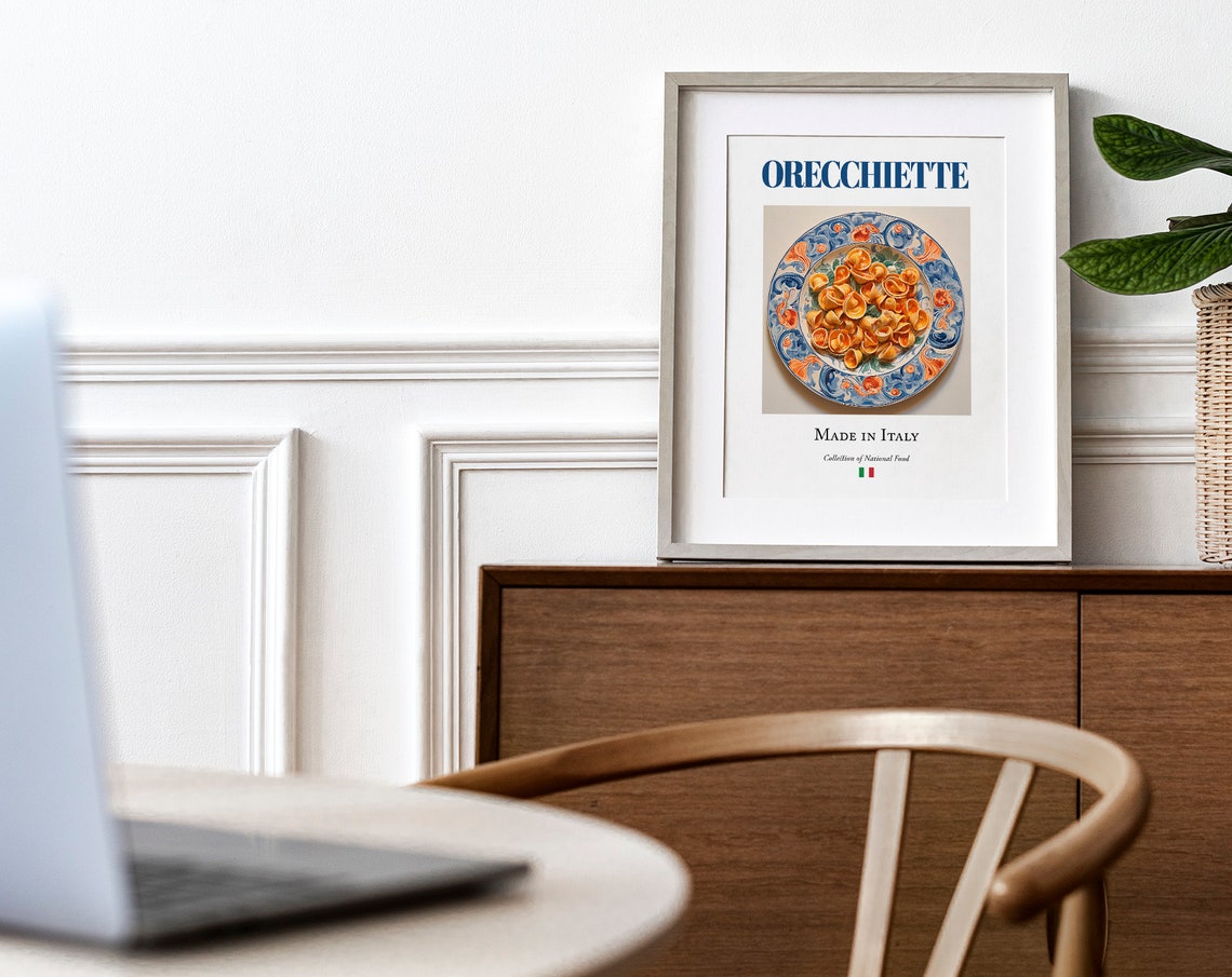 Orecchiette On Maiolica Tile Plate, Kitchen Art Print - Image 4
