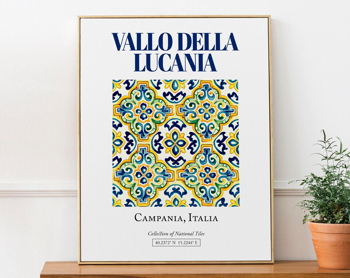 Vallo Della Lucania Campania Italy Travel Poster