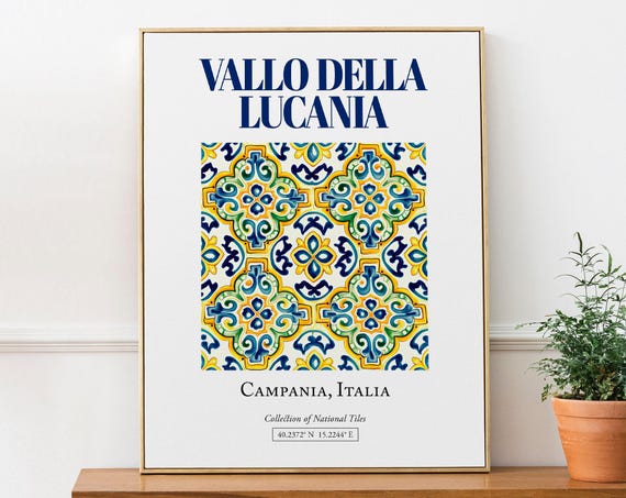 Vallo Della Lucania Campania Italy Travel Poster