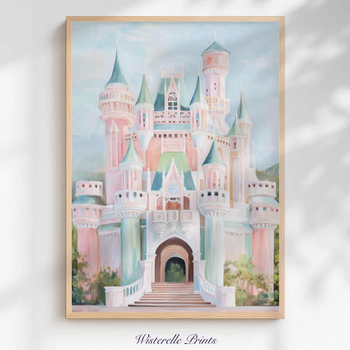 Dreamy Princess Castle Poster Print, Kids Room Decor