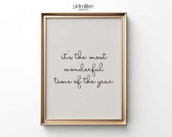 Christmas Quote Minimalist Winter Art Print