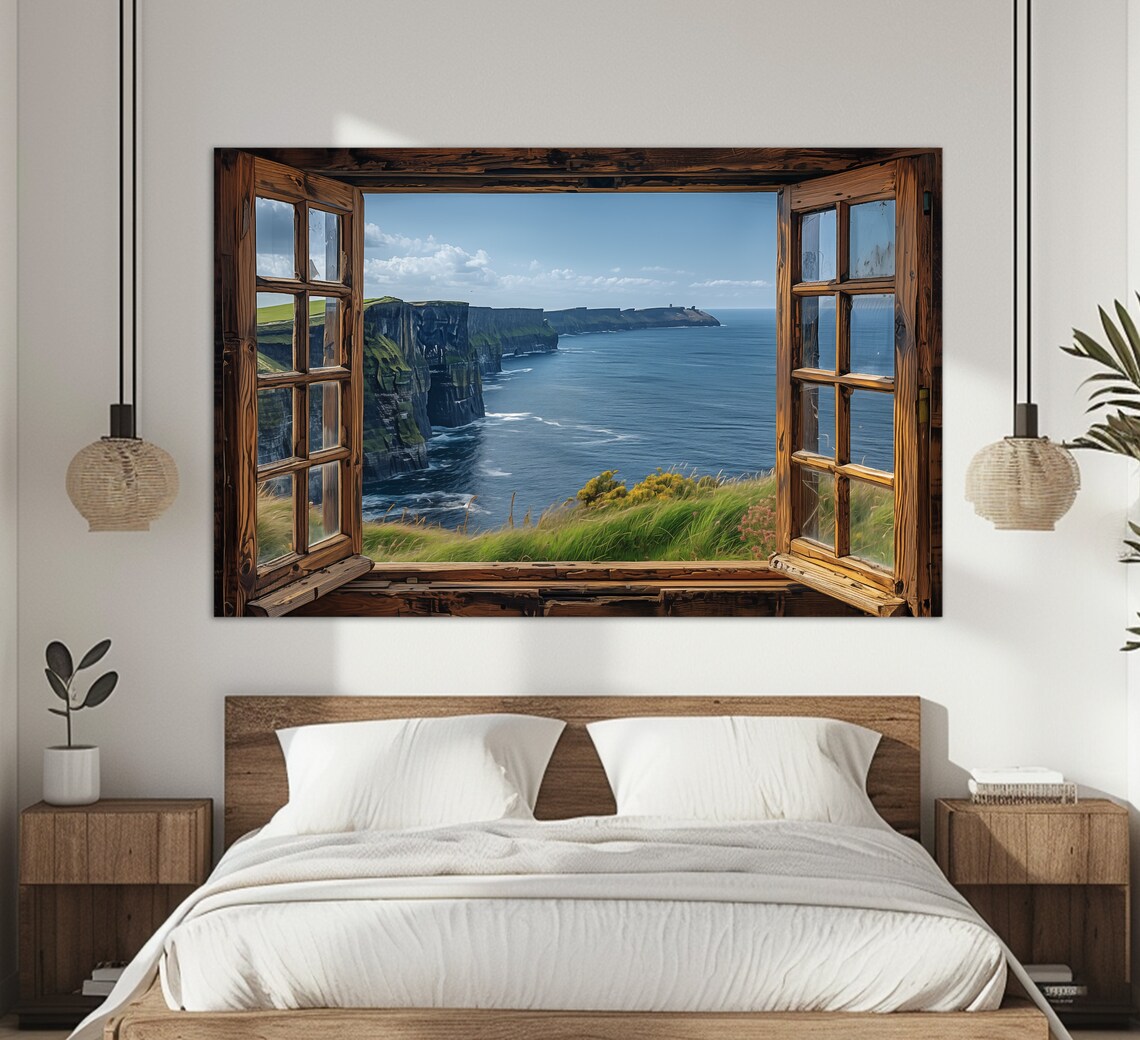 Window To Cliffs Of Moher, Ireland Travel Poster