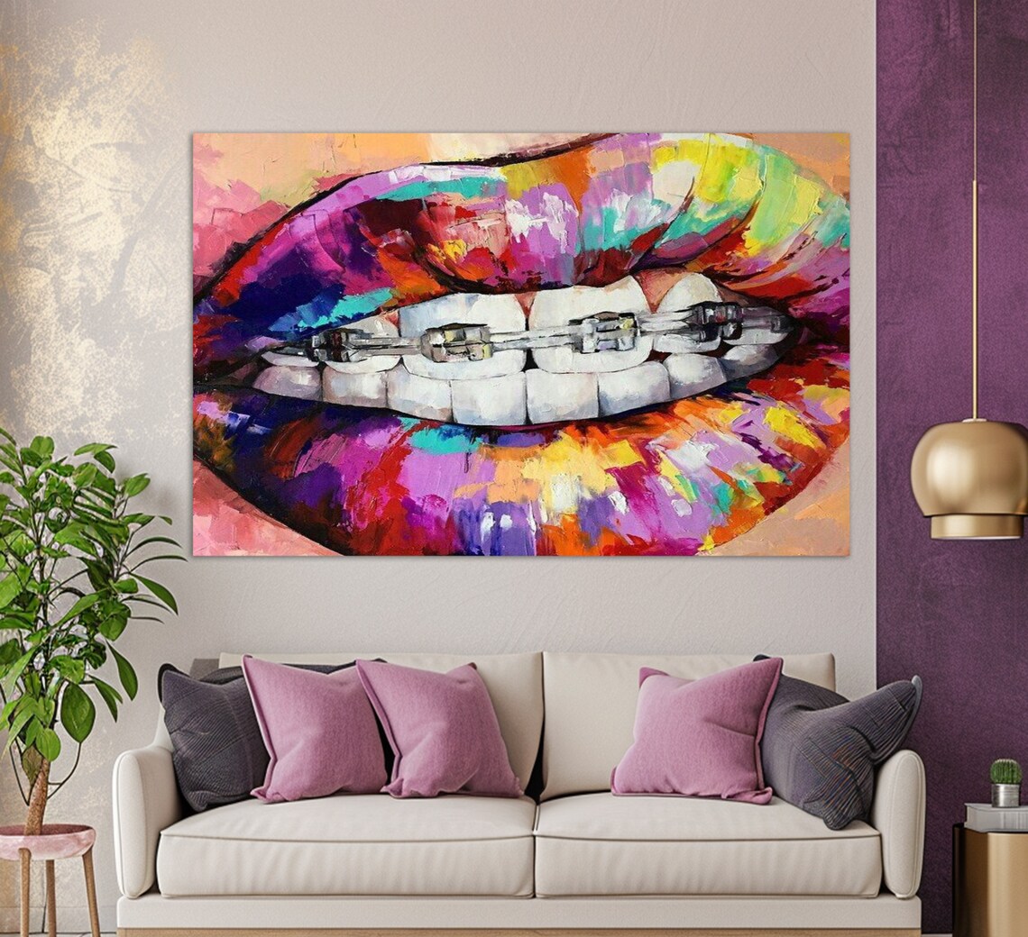 Braces Orthodontist Office Decor Wall Art Print