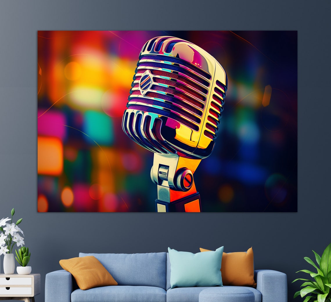 Vintage Microphone Art Print