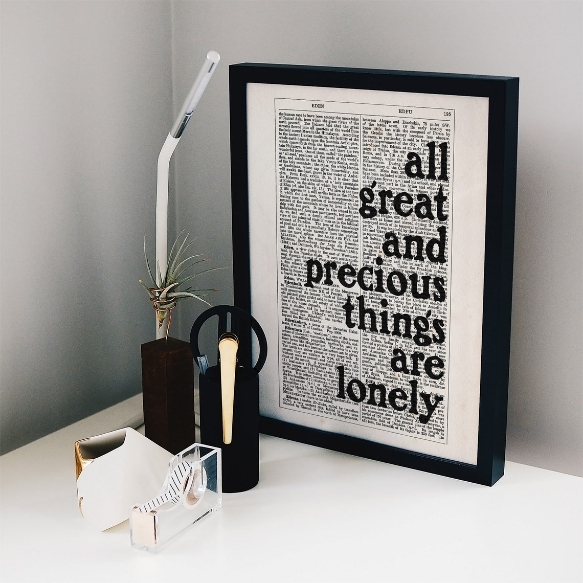 John Steinbeck All Great And Precious Things Are Lonely Quote Print - Image 2