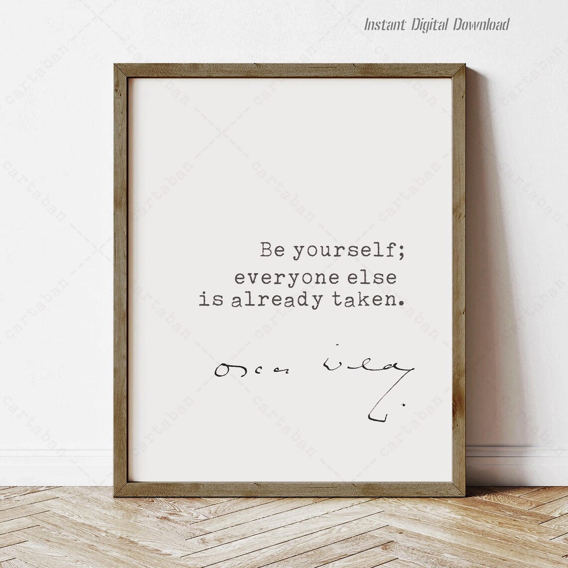 Oscar Wilde Quote Art Print, Reading Nook Decor