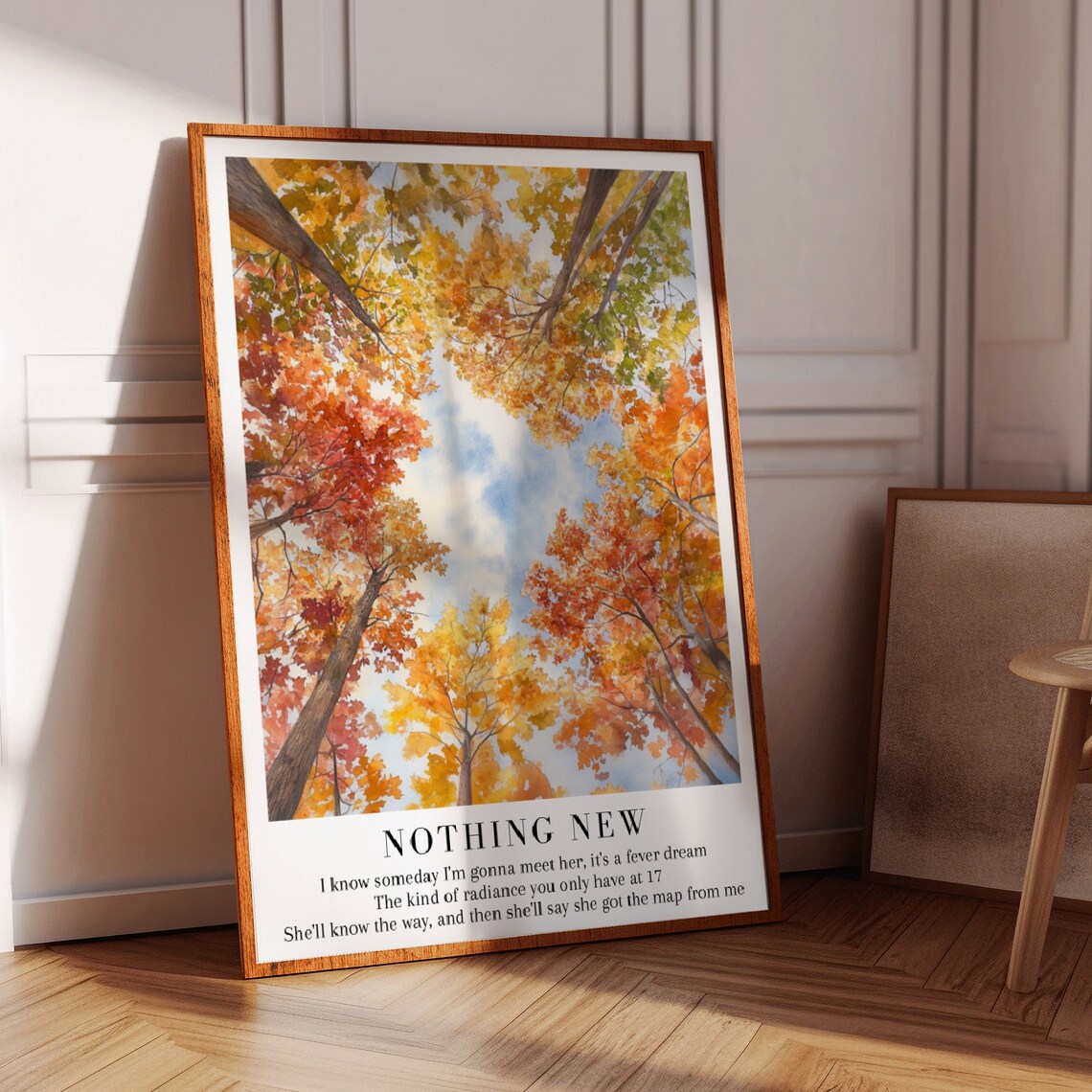 Taylor Swift Nothing New Autumn Canopy Trees Watercolor Poster